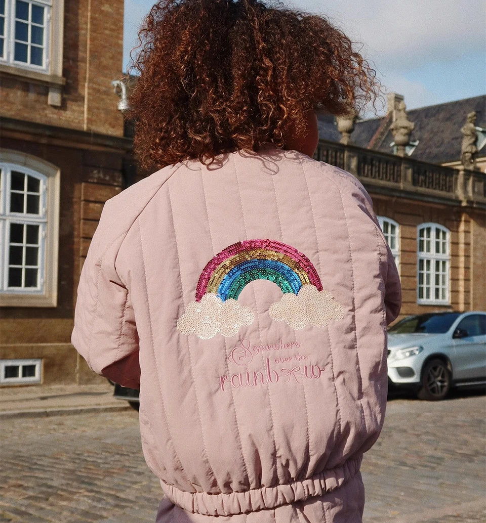 Manteau Polaire Paillettes Fille | Laine d'Agneau | Broderie Garçon | Vêtement Enfant Hiver