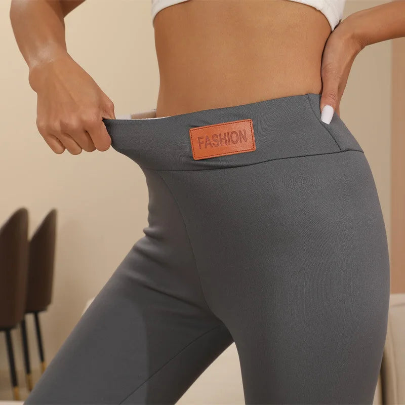 Legging Femme Hiver Épais Chaud | Agneau Cachemire | Taille Haute Polaire | Slim Velours