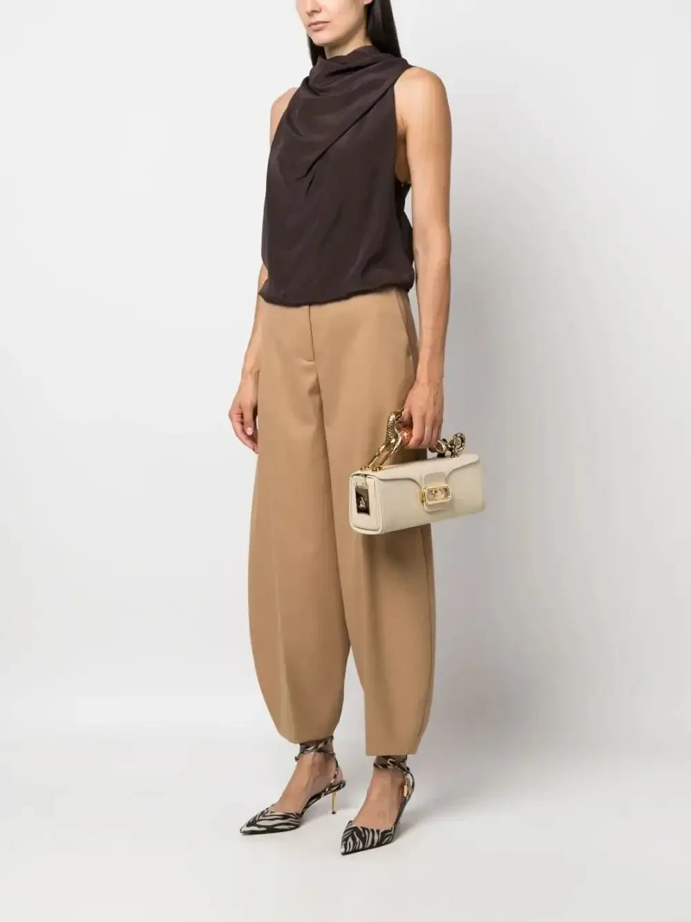 Sac à Main Femme Luxe | Poignée Métal Designer | Bandoulière | Forme Rectangle Élégante