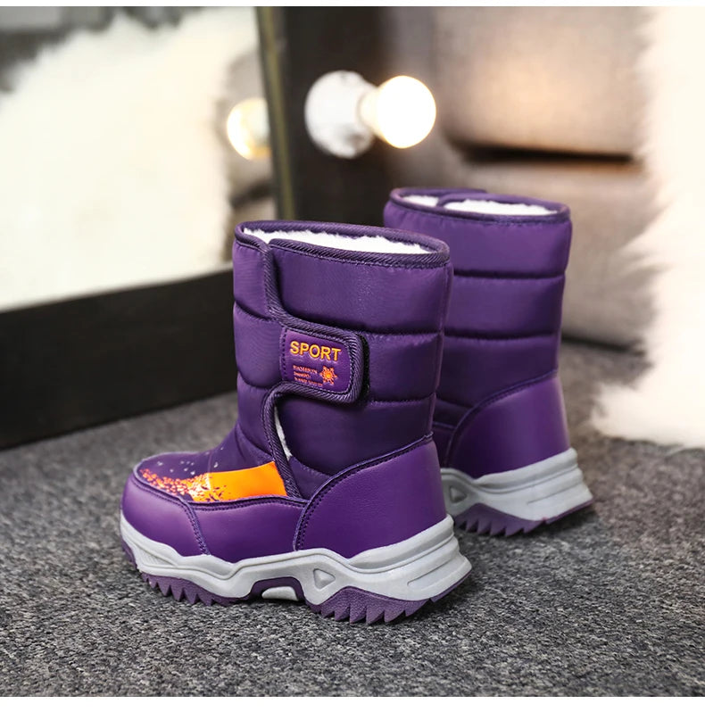Bottes de Neige Enfants Princesse Élégantes | Imperméables Peluche | Garçons & Filles | Hiver Outdoor