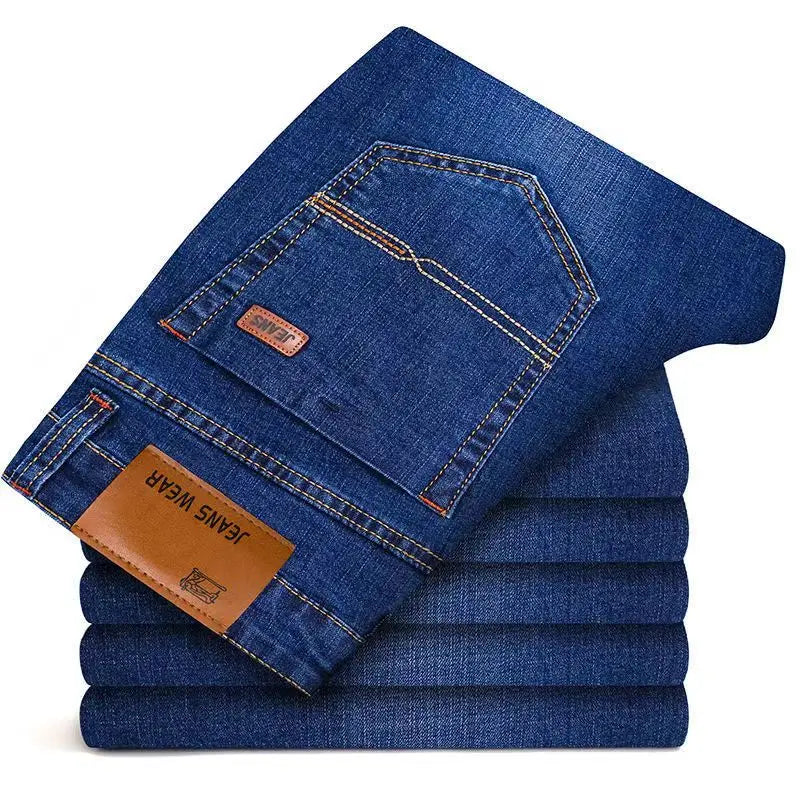 Jean droit légèrement extensible pour homme | Taille mi-haute