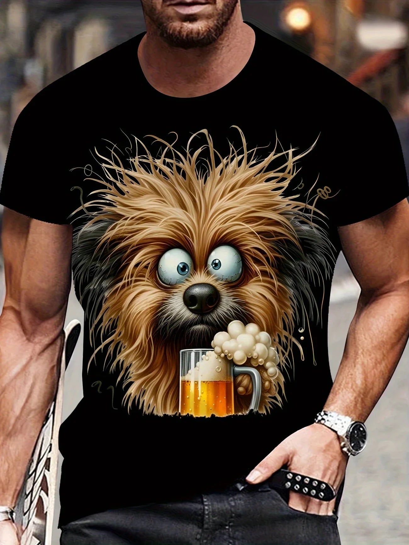 Cute T-shirts For Men And Women Funny Pet T-shirts Men's Squirrel 3D Print Men's Clothing Animal Pattern Cute Pattern Tops