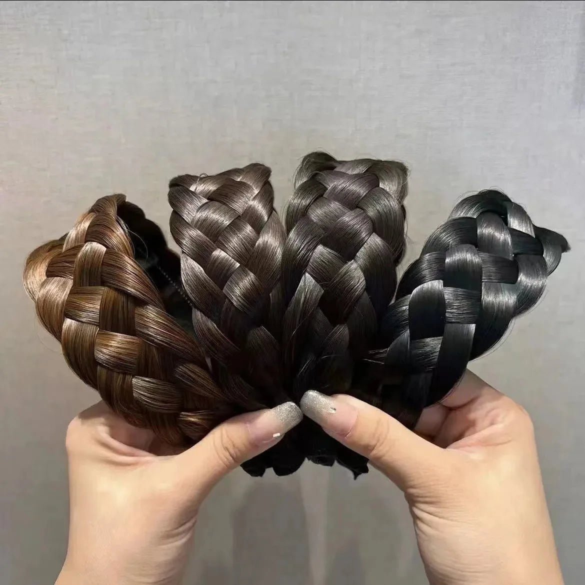 Wig Braided Headband Five-Strand Braided Wide-Brimmed Hairband Women's Hair Accessories