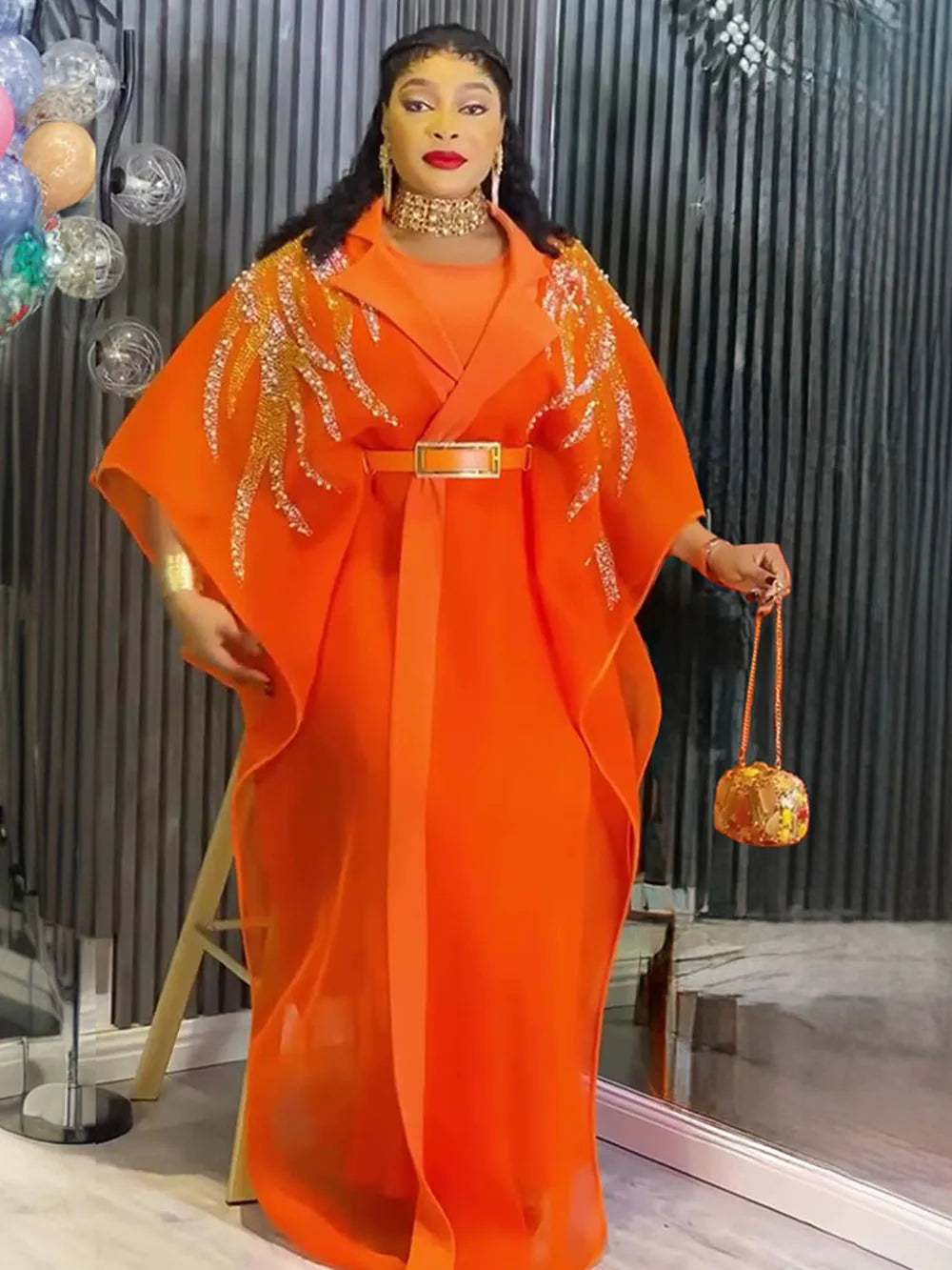 Traditional Dresses For Women Turkey African Dashiki 2 PCS Set Clothing Dubai Kaftan Muslim Abayas Wedding Party Evening Gowns