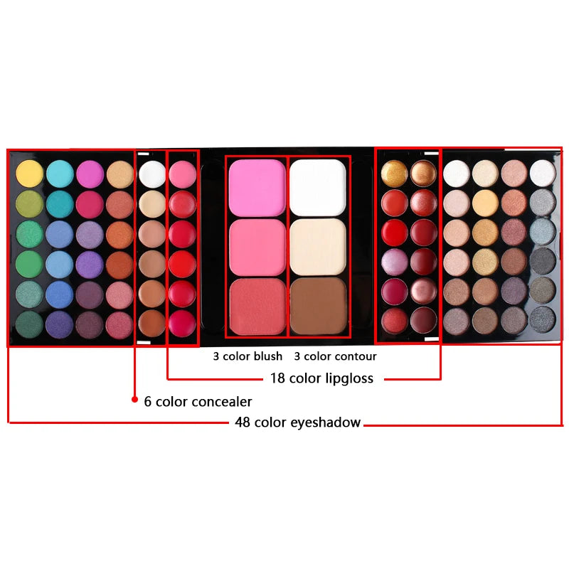 MakeUp Tools 40/74/78 Colors Eyeshadow palette Matte Waterproof Long Lasting Cosmetics makeup Kit Fashion All In One Makeup Gift