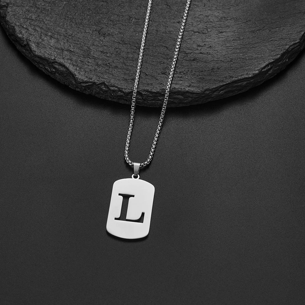 Collier Pendentif Initiale A-Z Délicat | Acier Inoxydable | Bijou Homme & Femme 2024 | Cadeau