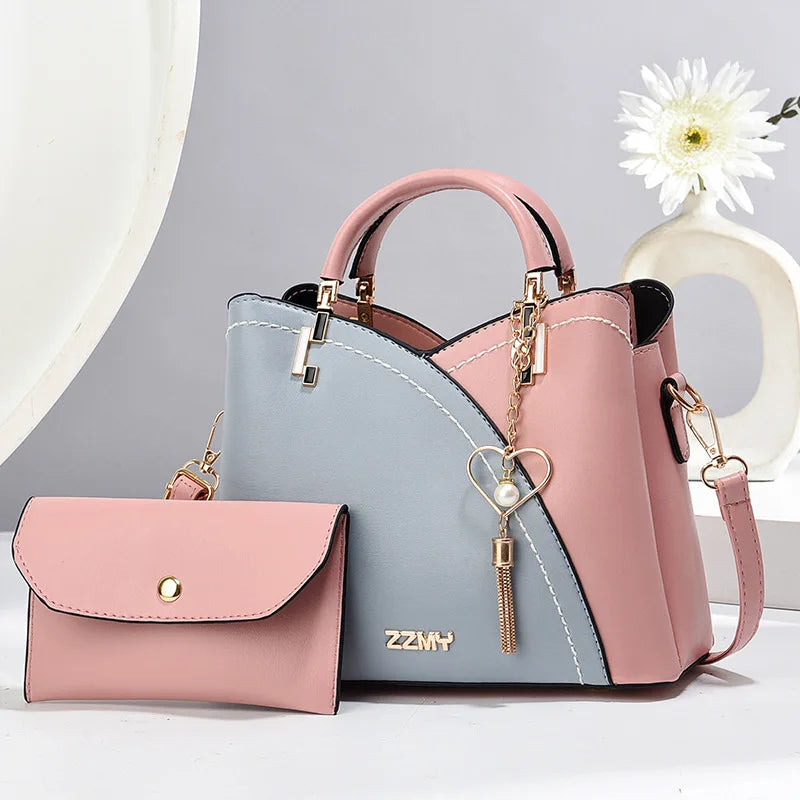 Elegant Handbag for Women Luxury Designer Top-Handle Bags High Quality PU Leather Ladies Shoulder Crossbody Bag Casual Tote Sac
