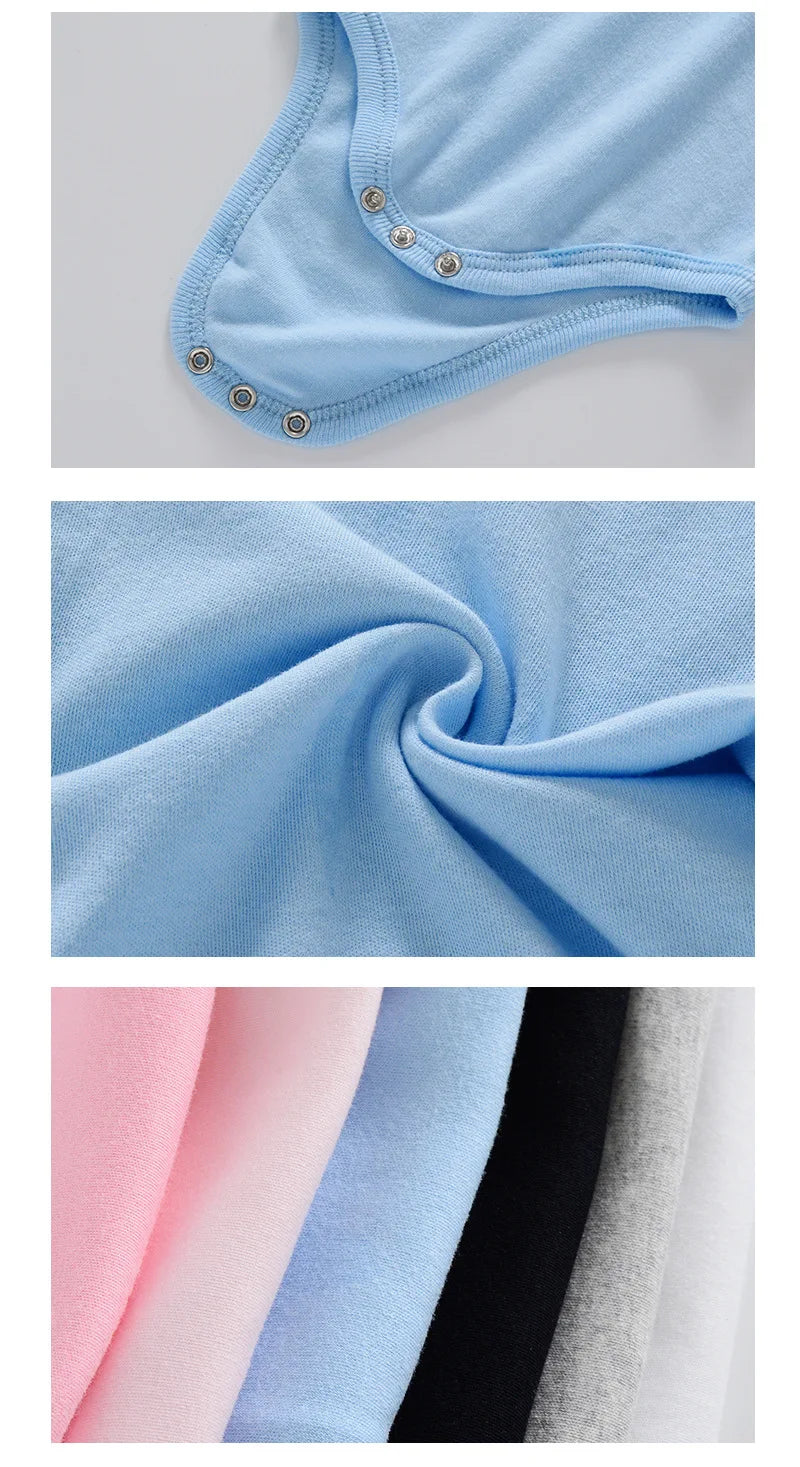 7 Colors Baby Girls Solid Onesies Bodysuits For Boys