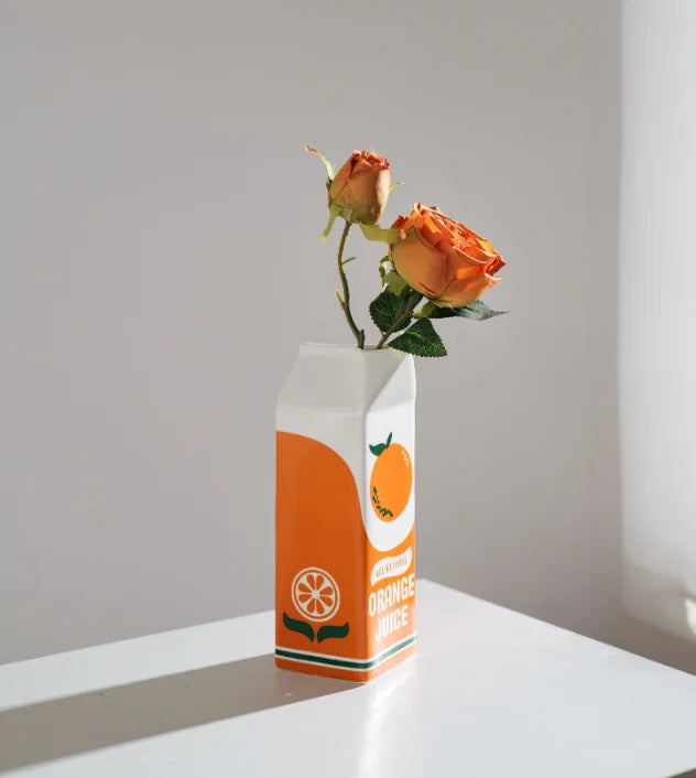 Ceramic Vases, Creative Orange Fruit Ceramic Utensils, Home Decor, Living Room Flower Planters, Hydroponic Vases, Home Ornaments
