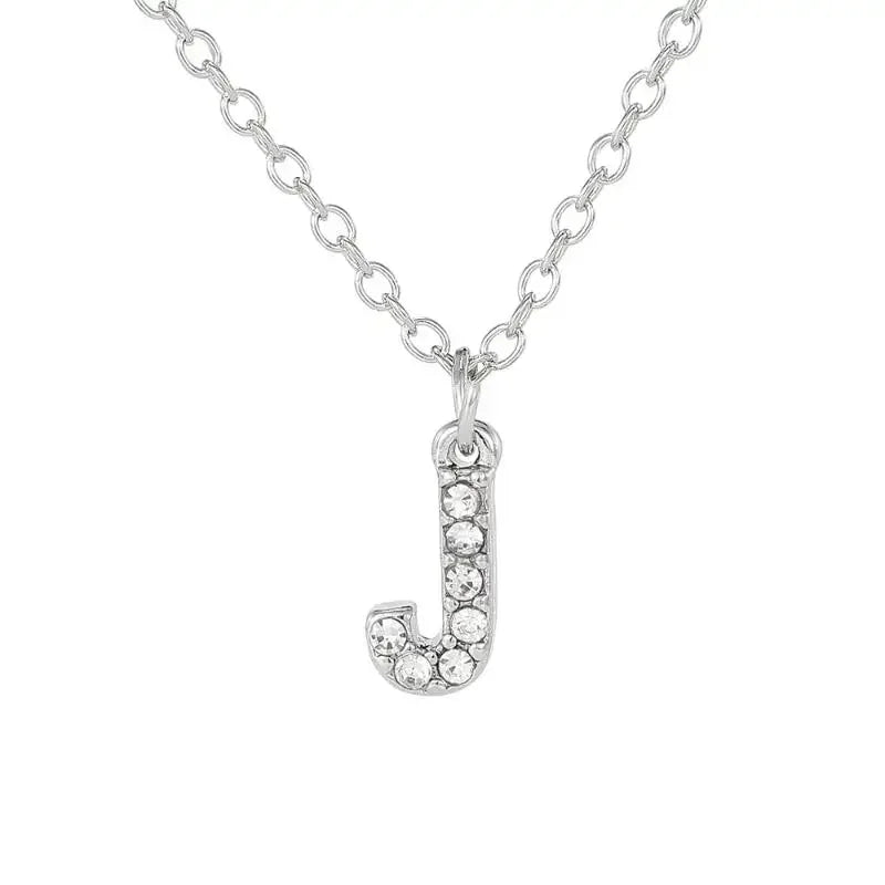 Fashionable Shiny A-Z Letter Pendant Charm Necklace 26 Initial Alphabet Name Clavicle Chain Party Jewelry Gift
