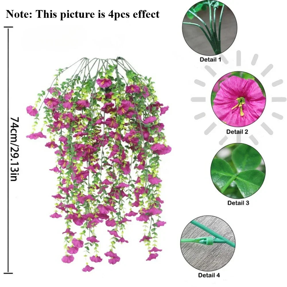 Fleurs Artificielles Suspendues 2025 | Résistant UV Réaliste | Décor Pâques Mariage & Chambre