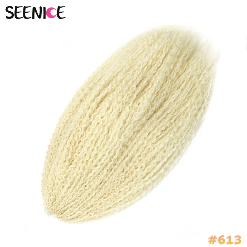 Extensions Crochet Kinky Curly Twist | Ombre Blonde | Water Wave | Synthétique | 20 Pouces | Femme