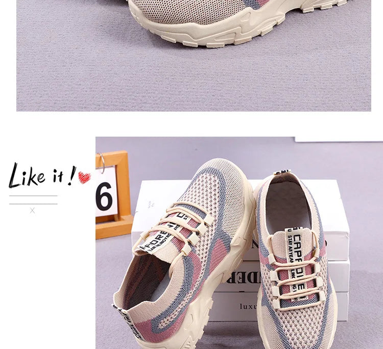 Sneakers Chunky Femme 2025 | Mesh Respirant Semelle Souple | Running & Sport Casual Printemps-Automne