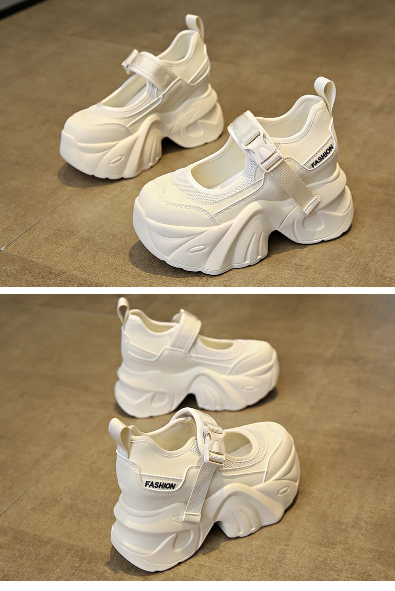 Sneakers Chunky Femme Automne 2024 | Semelle Haute 7 cm | Mesh Respirant | Chaussures Papa Sport