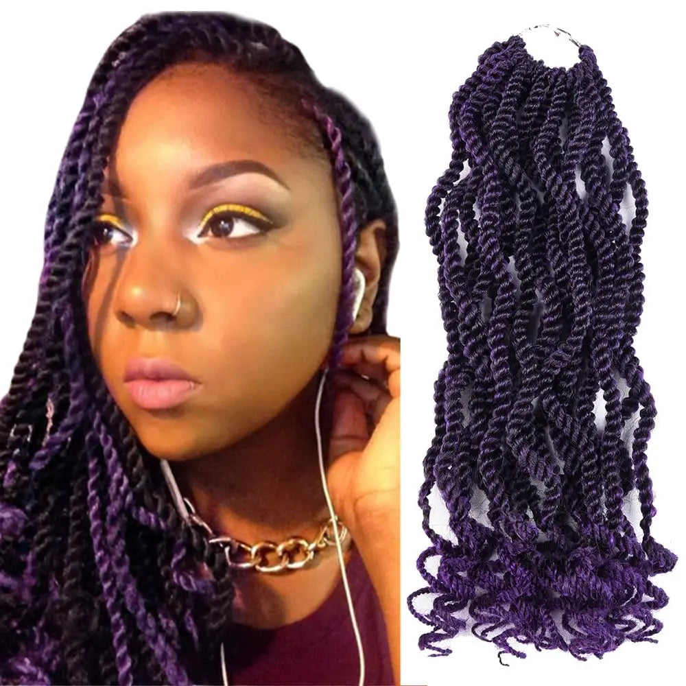 Tresses Crochet Senegalese Twist Ondulées | 12 Pouces | Synthétique | Extensions Femme