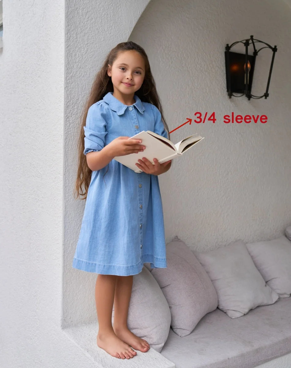 Collection Denim Bleu AS SS2026 | Tissu Bambou Haute Qualité | Tenue Famille Semaine | Fille & Garçon