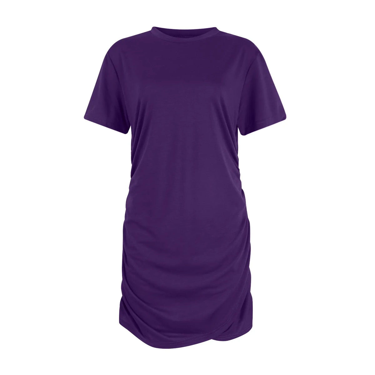 Robe Bodycon Femme Courte | Uni Col Rond Manches Courtes | Coupe Ajustée Sexy Casual | Été