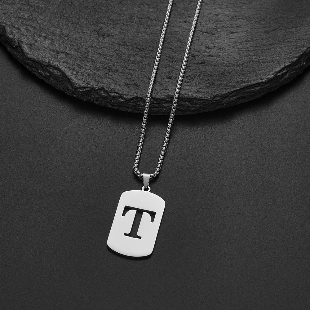Collier Pendentif Initiale A-Z Délicat | Acier Inoxydable | Bijou Homme & Femme 2024 | Cadeau