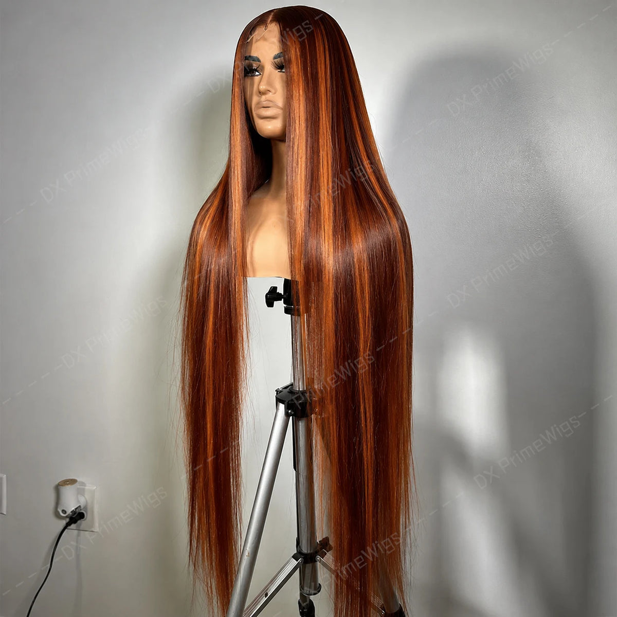 Perruque Lisse Highlight Ombre 4/350 | Gingembre Orange Brun | 13x6 & 13x4 Lace Front | Glueless | Cheveux Humains