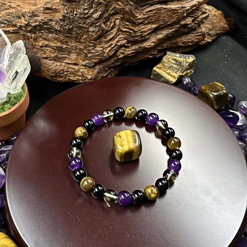Stylish Unisex Beaded Bracelets with Natural Stones, Multi-Function Fashion Jewelry, Excellent Present for Loved Ones