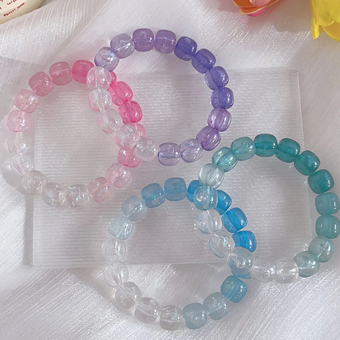 Bracelet Lumineux Pierre Naturelle | Fluorescent Lueur Nuit | Bijou Couple Femme & Homme