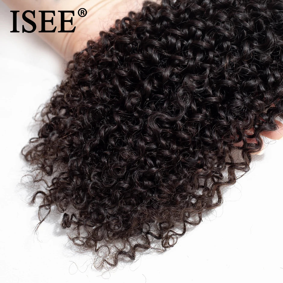 Mèches Kinky Curly Brésiliennes Remy | Couleur Naturelle | 1 à 4 Paquets | Extensions Cheveux Humains | ISEE HAIR