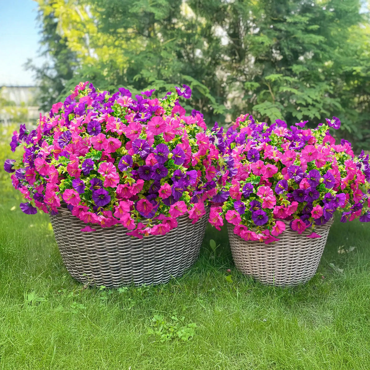 Fleurs Artificielles Soie Extérieur | Résistant UV | Décor Jardin Balcon Terrasse & Maison