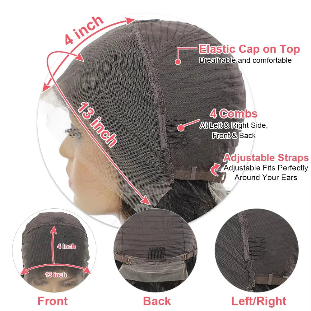Perruque Afro Puff Tressée | 13x4 Lace Front | Kinky Curly | Pré-Tressée | Cheveux Humains | Femmes Noires