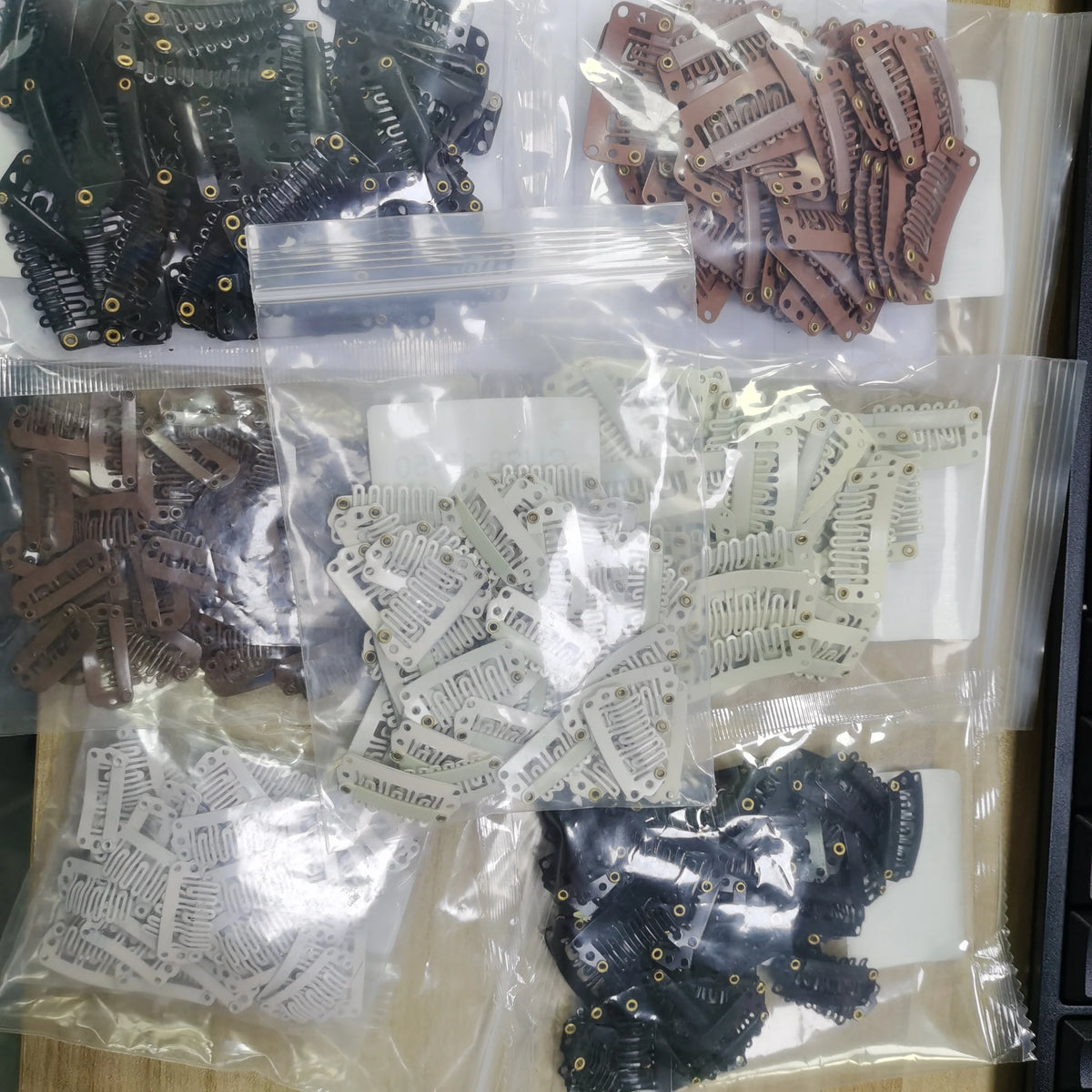 Lot 50 Clips Extensions Cheveux | 2,8 cm | Silicone Antidérapant | Snap Clips | Accessoires Perruque & Tissage