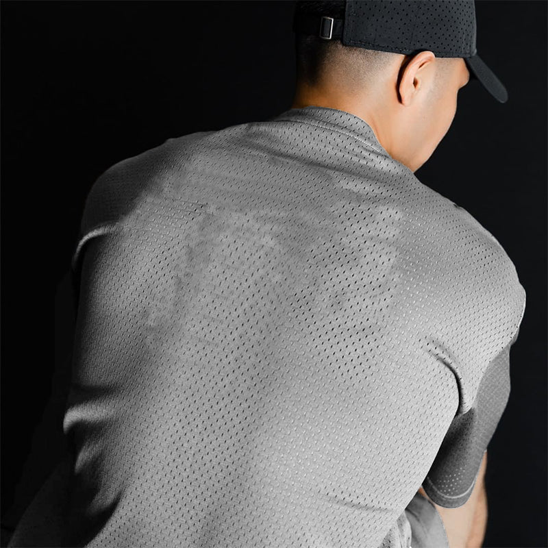 T-shirt de sport en polyester pour homme | Maille tricotée