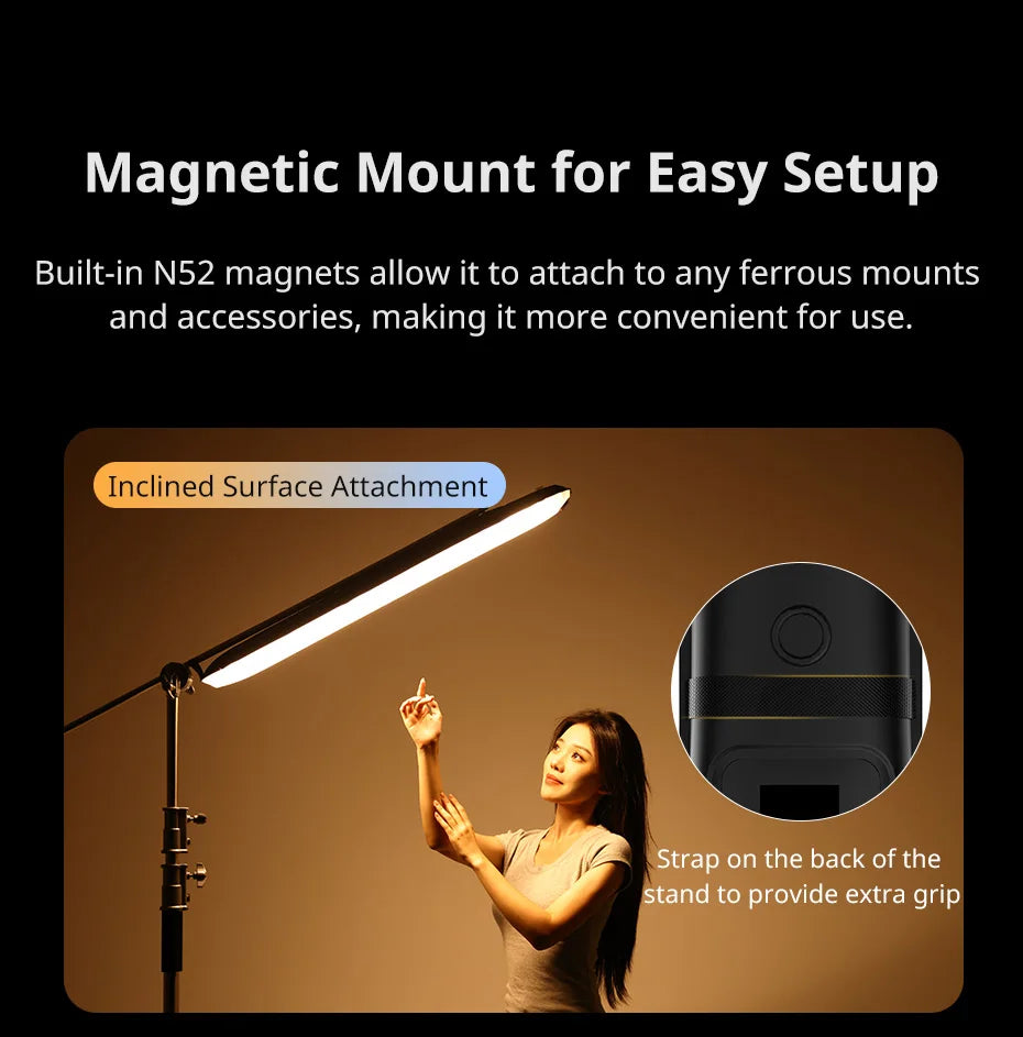 Lampe Tube Air Portable Ulanzi UA20 20W | Lumière Fill Light Bicolore Pliable | Streaming & Extérieur