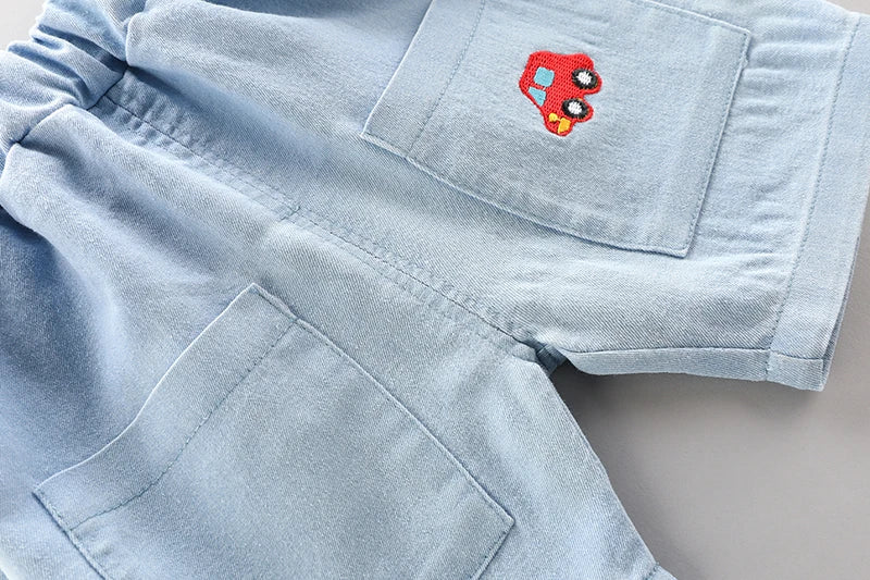 Ensemble Polo & Short Jean Garçon | Haute Qualité | 2 Pièces Été | Mode Enfant & Fille