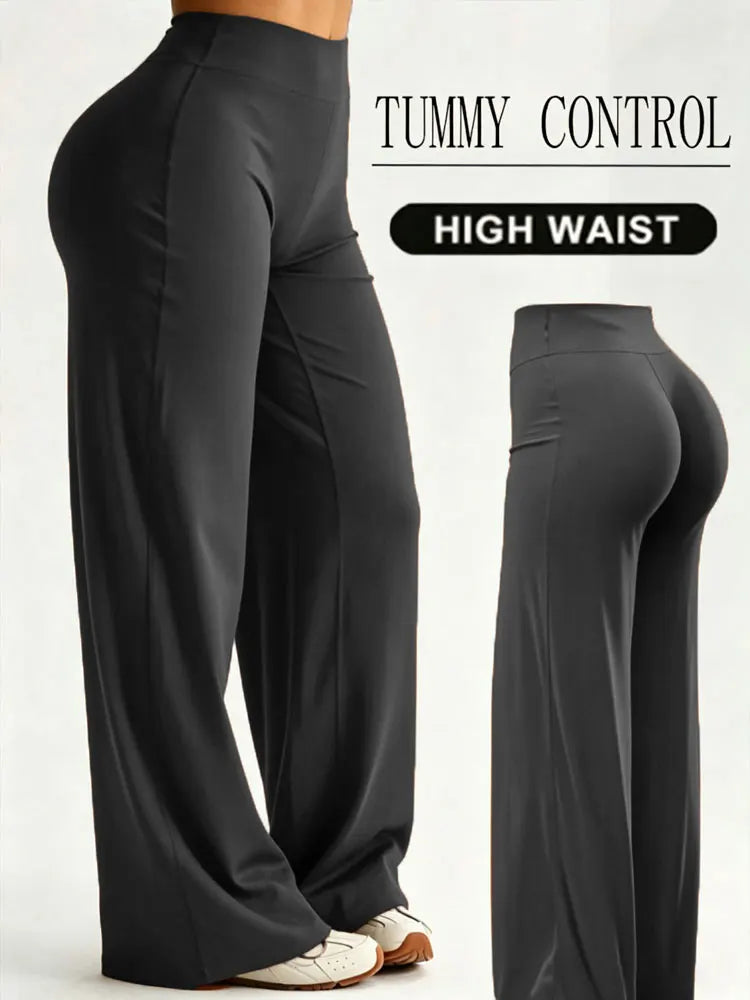 Pantalon Sport Droit Taille Haute | Peau Nue | Lift Fesses | Fitness Casual | Legging Sculptant